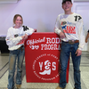 Claire Ellis (L) and Canon Redwine (R) were successful in their endeavors! The two represented Throckmorton
County at the January 14th FWSSR Ranch Rodeo Performance in the calf scramble. Both were successful in
capturing a calf and will receive $500 vouchers to put toward a project for next year. They will both correspond
monthly with their sponsors and the FWSSR, as well as keep records on their purchased livestock. Ellis is the
daughter of Mark and Tacy Ellis of Woodson. Redwine is the son of TC and Ashley Redwine of Throckmorton.
Congratulations to both freshmen; a great way to add to your ag projects.