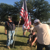 Woodson HS students Adler Loftis and Claire Ellis helped Paul Allen, Jeanne and Rick Reynolds, Tanner Brockman, Molly
Winstead, Charlie Jones and Tacy Ellis place thirteen flags in downtown Woodson, in memory of the thirteen American troops
killed in Afghanistan. The flags will fly through Labor Day.